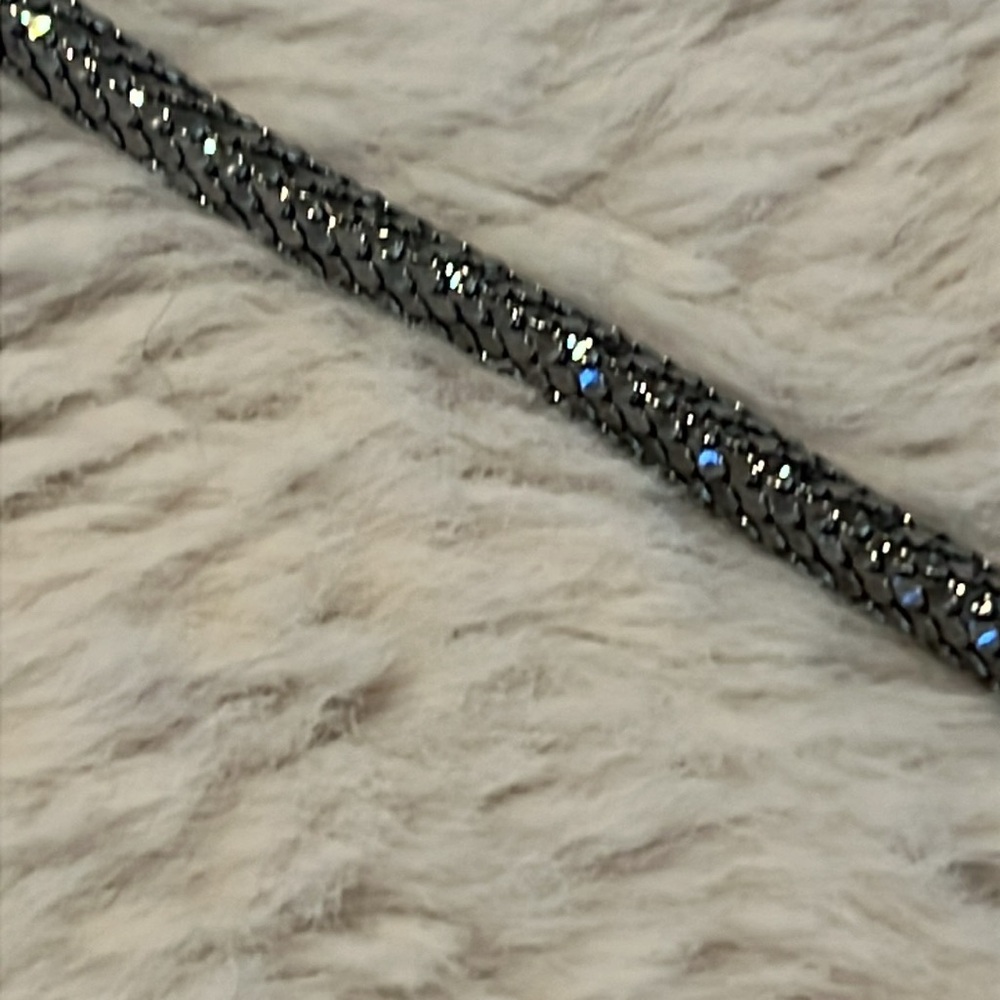 Gucci silver grey skinny metal rope belt 32” x .25” - Picture 6 of 6